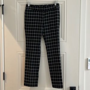 Ann Taylor Windowpane Plaid Slacks 0P